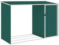 Capanno per Legna Verde 245x98x159 cm in Acciaio Zincato cod mxl 47968