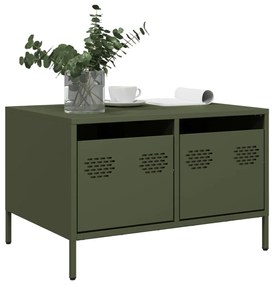 Mobile Tv Verde Oliva 68x50x43,5cm İn Acciaio Laminato A Freddo /