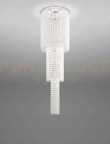 Giogali lampadadario a soffitto ca1 bianco e cromo lucido 10 luci a...