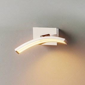 Domiluce Applique LED Largo ad arco, finitura alluminio