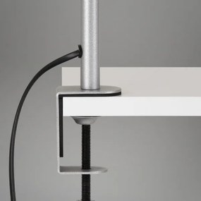 Brilo - Flessibile lampada da tavolo con clip 1xE27/10W/230V argento