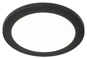 Plafoniera nera 22,5 cm rotonda con LED dimmerabile a 3 livelli - Steve