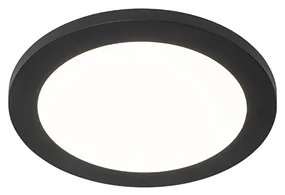 Plafoniera nera 22,5 cm rotonda con LED dimmerabile a 3 livelli - Steve