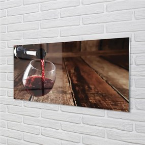 Pannello paraschizzi cucina Tavole di vino su un bicchiere 100x50 cm