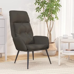 Poltrona Reclinabile Grigio Scuro İn Similpelle Scamosciata /