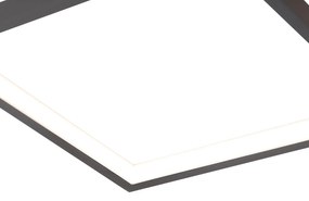 Plafoniera nera con LED dimmerabile a 3 livelli 5 luci - Lejo