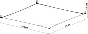 Lampada da Soffitto in Tessuto 6xG13 85W LUNA 4 Bianca