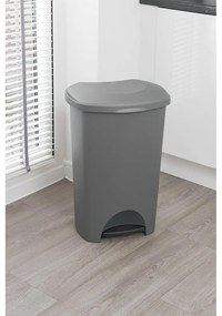 Bidone a pedale in plastica nera 50 l - Addis