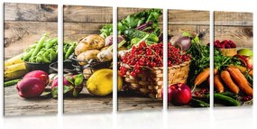 Quadri 5 pezzi – Frutta e verdura fresca
