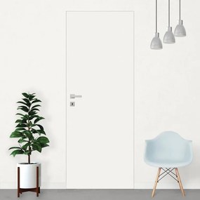 Porta interna a battente filomuro Paint F in legno colore bianco, L 60 x H 210 cm, apertura reversibile