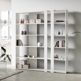 Libreria a parete in legno Bianco Frassino 178x204h cm - KATO C