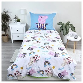 Biancheria da letto per bambini con effetto fosforescente in cotone per letto singolo 140x200 cm Peppa Pig – Jerry Fabrics