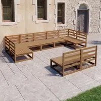 Set Divani da Giardino 9 pz in Legno Massello di Pino 3076162