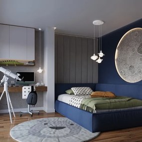 Sollux SL.1356 - Lampadario a sospensione con filo HYPERION 1xG9/8W/230V bianco