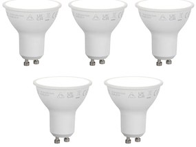 Set di 5 Lampadine LED dimmerabili intelligenti GU10 50 mm opale 7 W 630 lm 4000 K