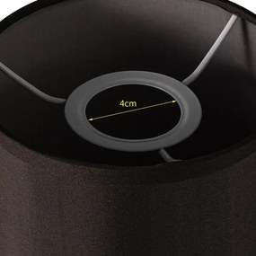 Brilagi - Paralume universale NUBILA E27 15,5x14 cm nero