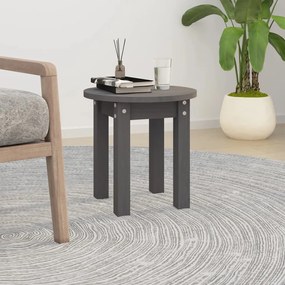 Tavolino da salotto grigio Ø 35x35 cm in legno massello di pino
