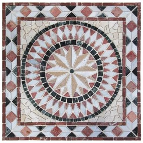 Rosone in pietra Diamante multicolore opaco L 67 x L 67cm x Sp. 7 mm