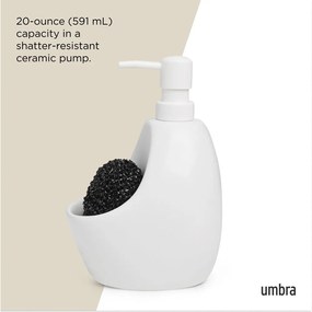 Dispenser per sapone bianco in ceramica 590 ml Joey – Umbra