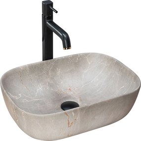 Lavabo da appoggio Rea Livia Beige