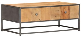 Tavolino Da Salotto 90x50x35 Cm İn Legno Massello Di Recupero /
