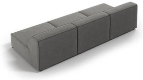 Divano in velluto grigio 240 cm Jodie - Micadoni Home