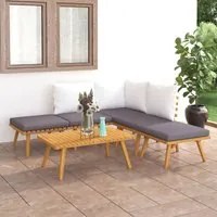 Set Divani da Giardino 6 pz in Legno Massello di Acacia cod mxl 34833