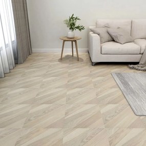 Listoni Pavimenti Autoadesivi 55 Pz İn Pvc 5,11 M² Beige Rigati /