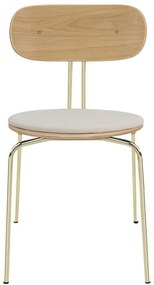 Sedie da pranzo in crema e oro Curious - UMAGE