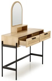 Tavolino da toilette CARMEN 136x104 cm beige/nero