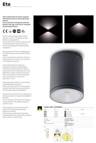 Redo 9594 - Applique da esterno LED ETA LED/6W/230V 3000K IP54 antracite