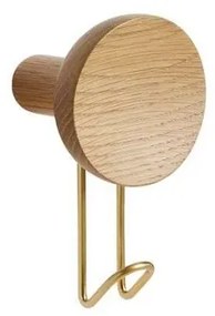 Around Gancio per cappotto Large Oak/Brass - Woud