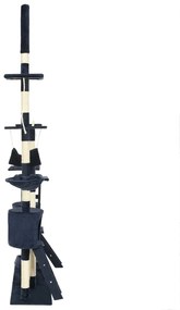 Albero per gatti con tiragraffi in sisal 230-250 cm blu