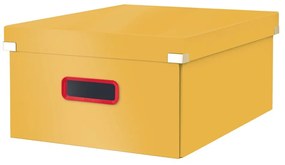 Scatola di cartone giallo con coperchio 48x37x20 cm Click&amp;Store - Leitz