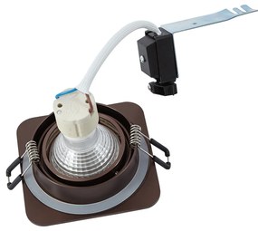 Set di 6 faretti da incasso arrotondati bronzo scuro GU10 50mm IP44 - Alberto