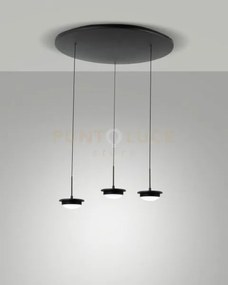 3805-47-101 montatura nera completa tonda a led cct 2700k - 3000k -...