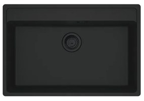 Lavello integrato 1 vasca FRANKE Maris fragranite L 51 x L 76 cm nero