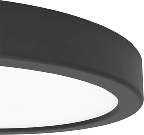 Eglo 901372 - LED RGBW dimmerabile, plafoniera con vetro fumé FUEVA-Z LED/11,2W/230V 21,1cm IP44 nero