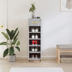 Scarpiera Grigio Cemento 30x35x105 Cm İn Legno Multistrato /