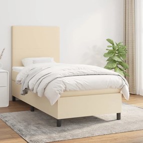 Giroletto A Molle Con Materasso Crema 100x200 Cm İn Tessuto /
