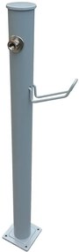 Fontana a colonna in alluminio H 100 cm, 14 x 14 cm