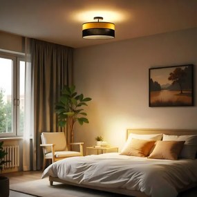 Plafoniera da soffitto ALBA 3xE27/15W/230V Ø 40 cm nero/marrone