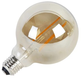 Set di 5 Lampadine LED dimmerabili a 3 livelli E27 G95 vetro oro 5W 380lm 2200K