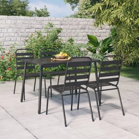 Set Da Pranzo Da Giardino 5 Pz İn Acciaio Antracite /