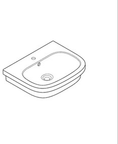 GROHE 39337000 - Lavabo da appoggio EURO CERAMIC 600 × 480 mm ceramica/bianco