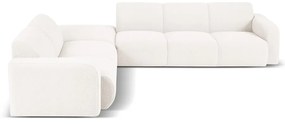 Divano angolare bianco in tessuto bouclé (angolo sinistro) Molino - Micadoni Home