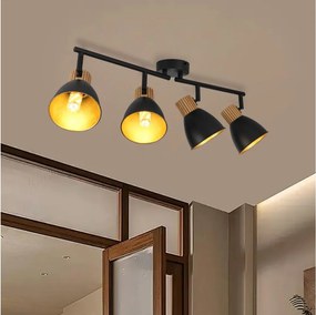 Brilagi - Faretto ODENSE 4xE14/10W/230V legno/nero