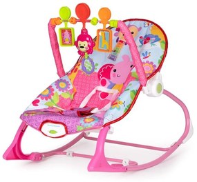 Sedia a dondolo per bambini ECOTOYS in rosa 3in1