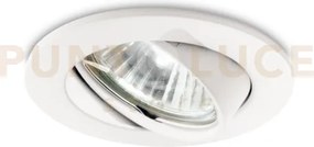 Swing faretto orientabile 45° 1 luce attacco gu10 bianco d.8,2cm
