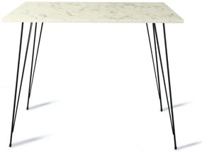 Tavolo da pranzo SANDALF 75x90 cm bianco/nero